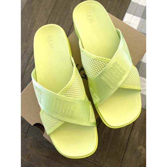 UGG EMILY MESH WOMEN’S SLIDES SANDALS 1119491 POLLEN YELLOW/ AUTHENTIC - Picture 8 of 12